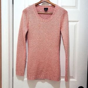 Rue 21 Rose Pink Knit Scoop Neck Sweater Size Medium
